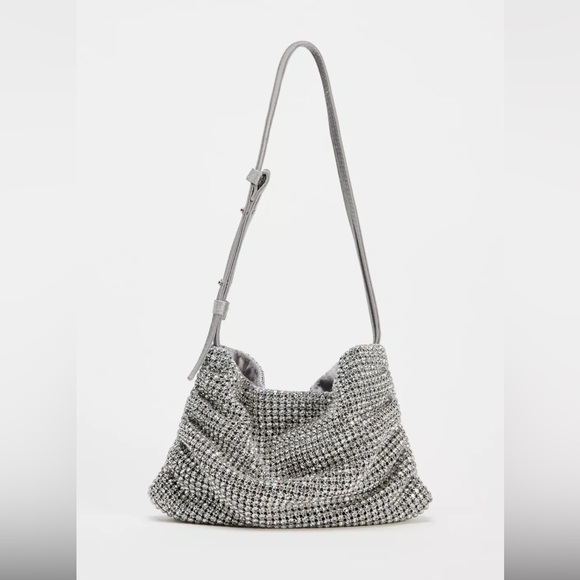 Zara Handbags - NWT Zara rhinestone bucket bag
